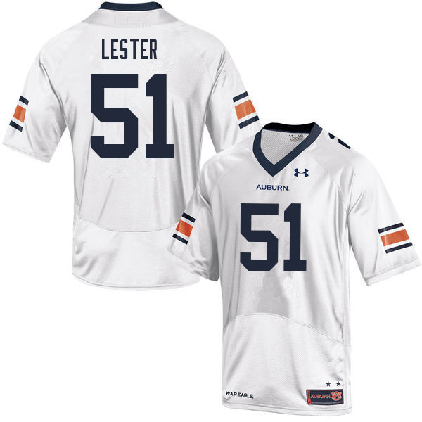 Men's Auburn Tigers #51 Barton Lester White 2021 College Stitched Football Jersey